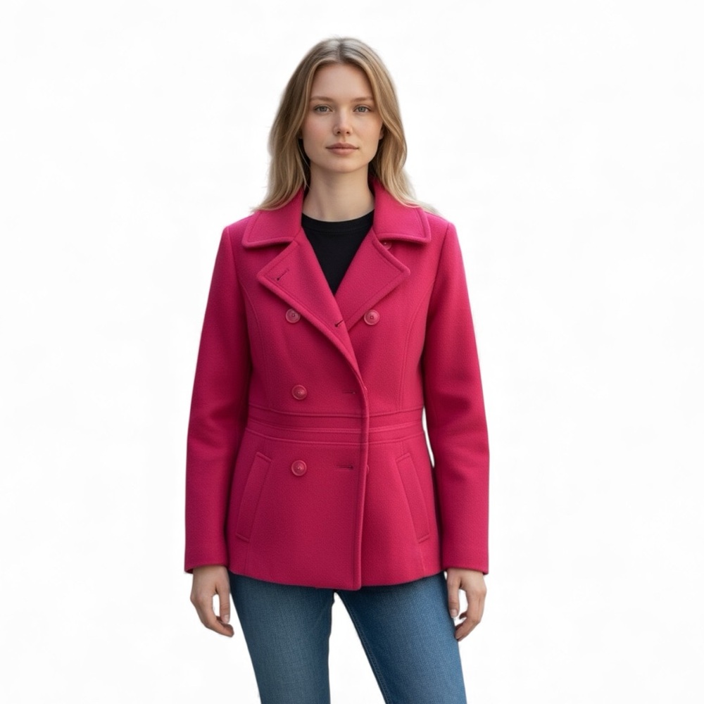 Pink PeaCoat Tommy Hilfiger Double Breasted Barbiecore jacket M